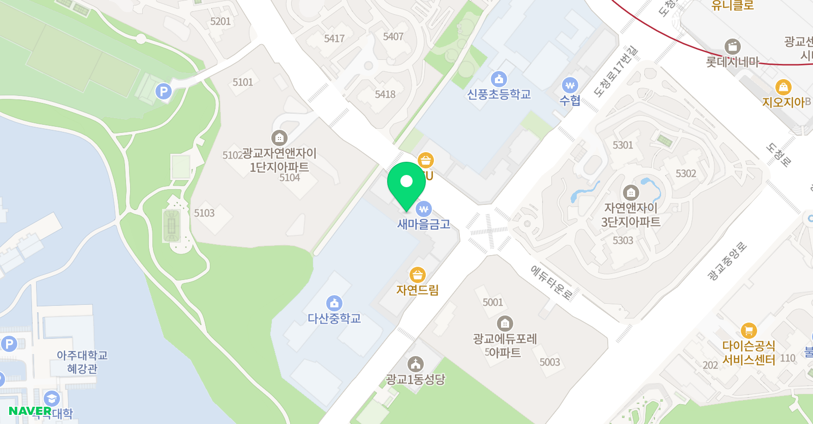 토킹스타광교직영점학원 위치