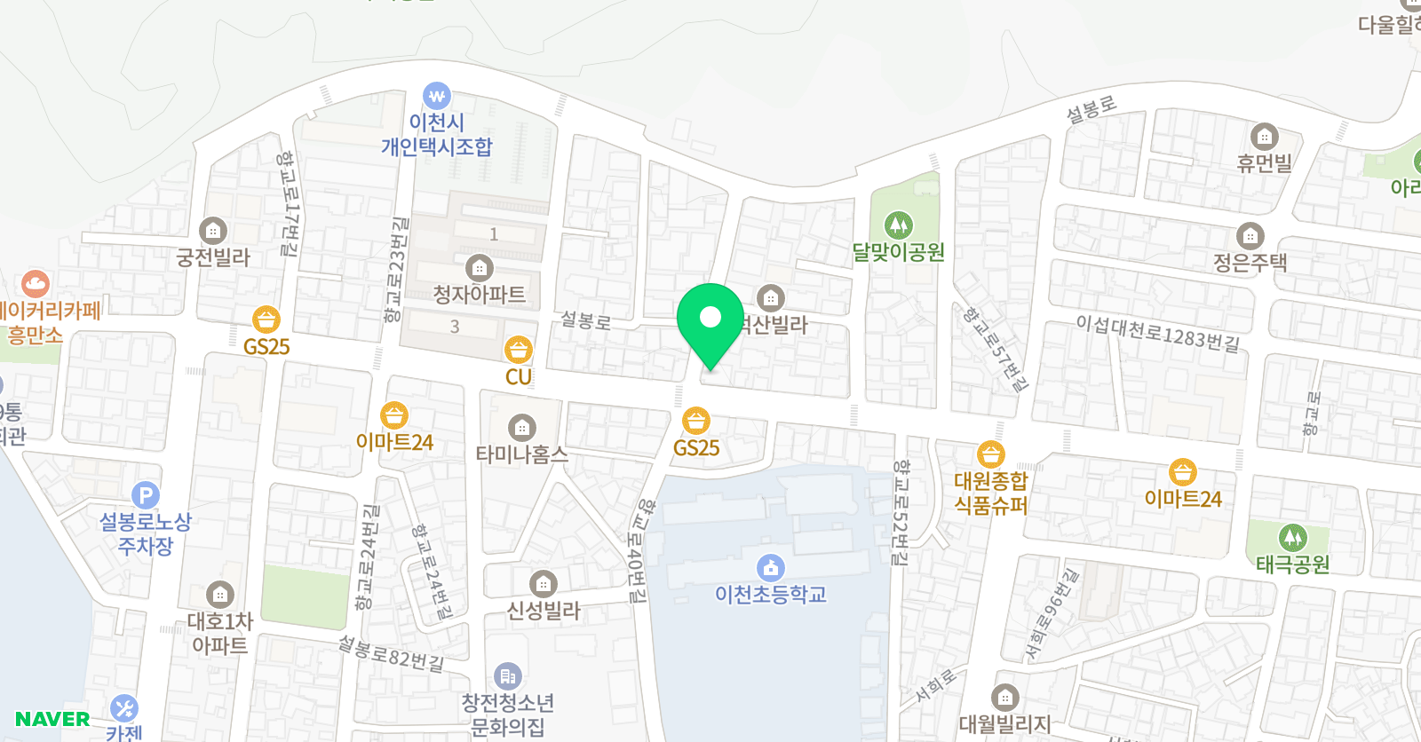 뮤엠 영어 창전캠퍼스 위치