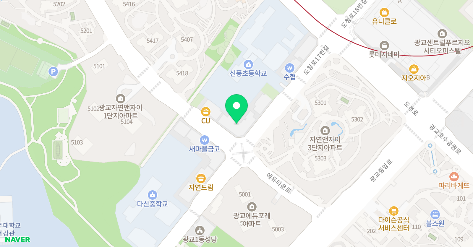 광교누리 태권도장 위치