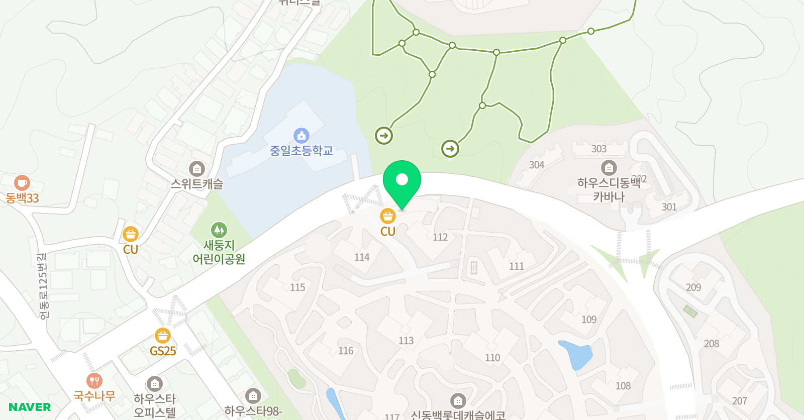 유니팝 미술학원 용인 신동백센터 위치