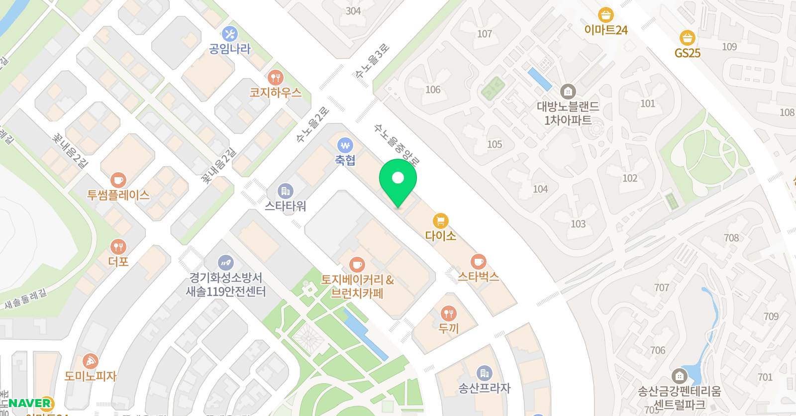 책나무 독서논술학원 새솔 위치