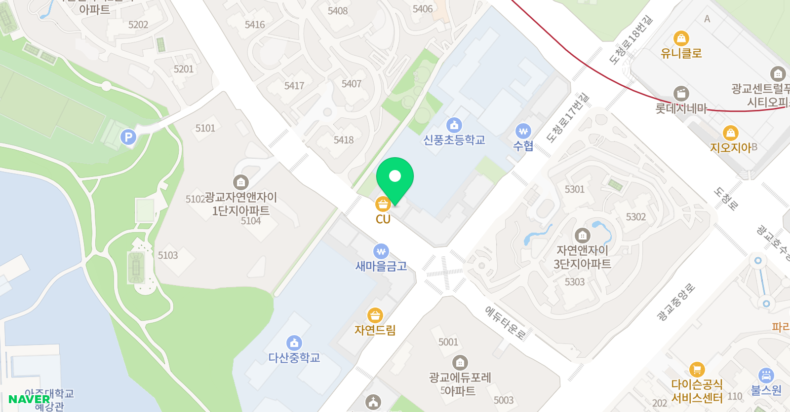 닥스 어학원 광교직영원 위치