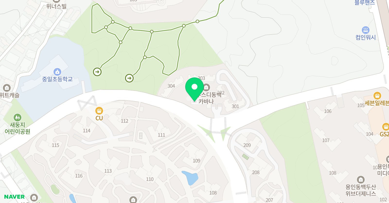 알록달록 미술교습소 동백점 위치
