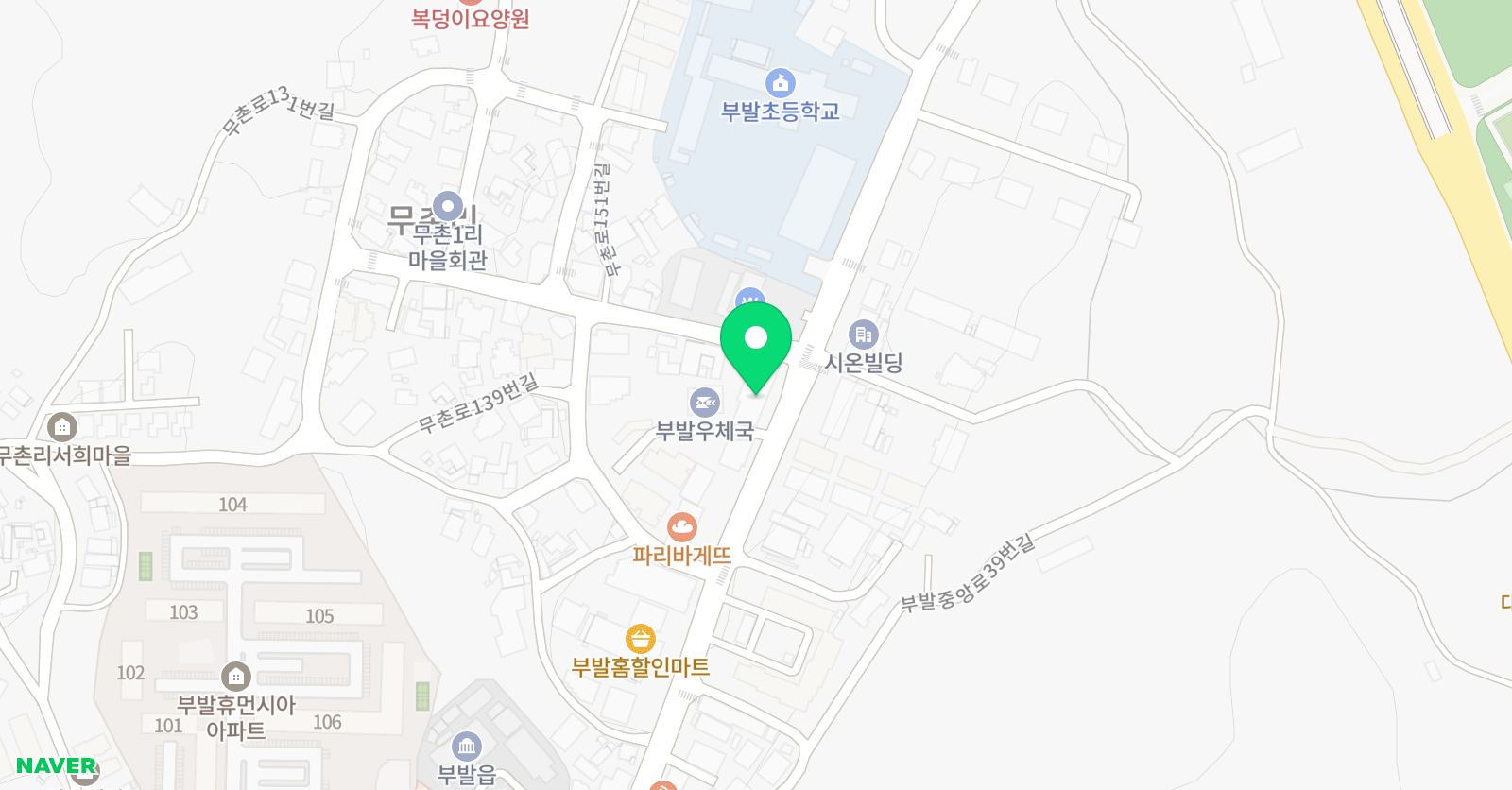 푸르넷 부발학원 위치