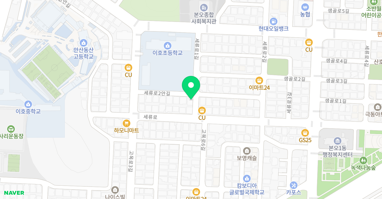 일대오 학원 위치