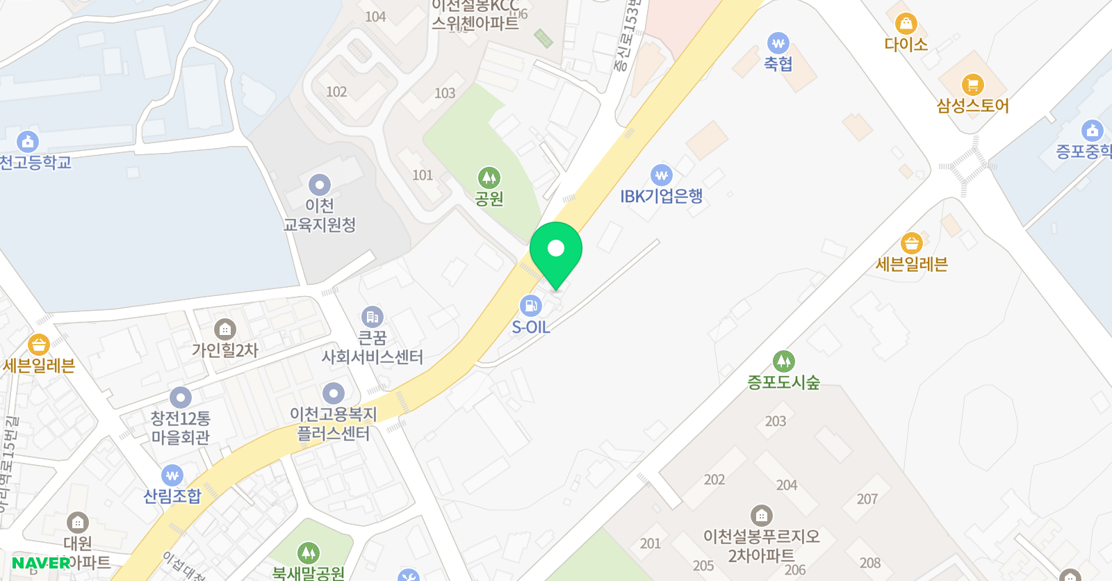 최쌤 수학과학비오비영어학원 위치