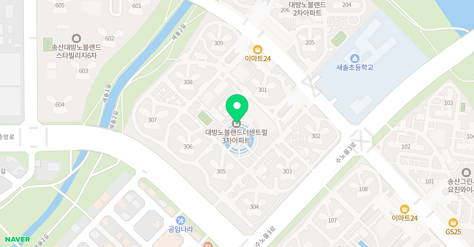 유니팝미술 화성송산센터 위치