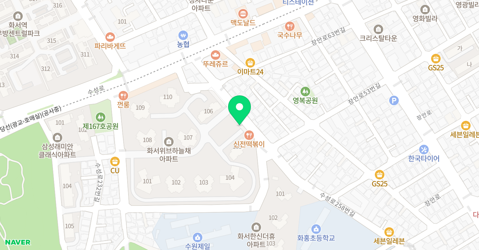 예일샘 학원 위치