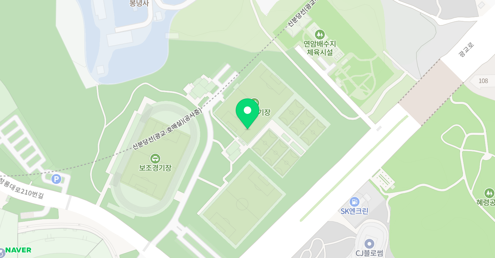 PEC 스포츠아카데미 광교점 위치