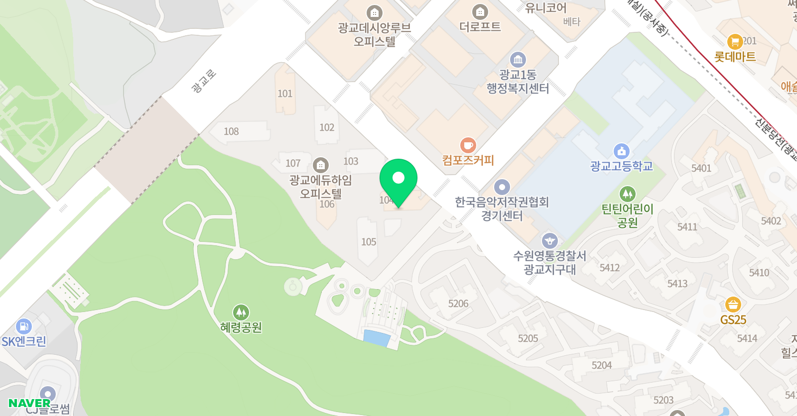 한솔플라톤 독서토론논술 광교점 위치