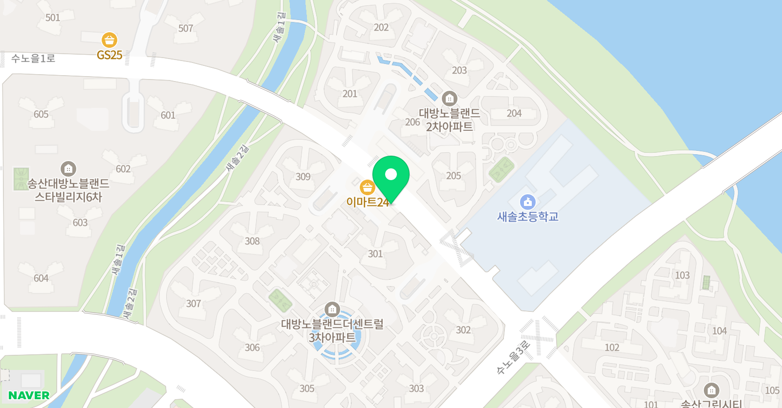 뮤엠 영어 송산새솔점 위치