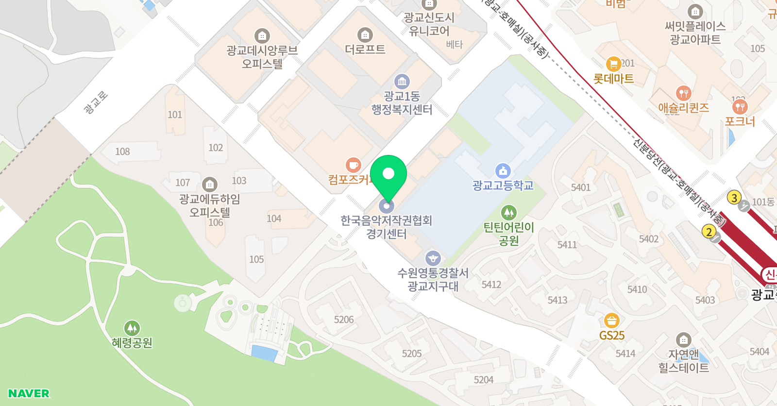 광교 아이비스 영어학원 위치
