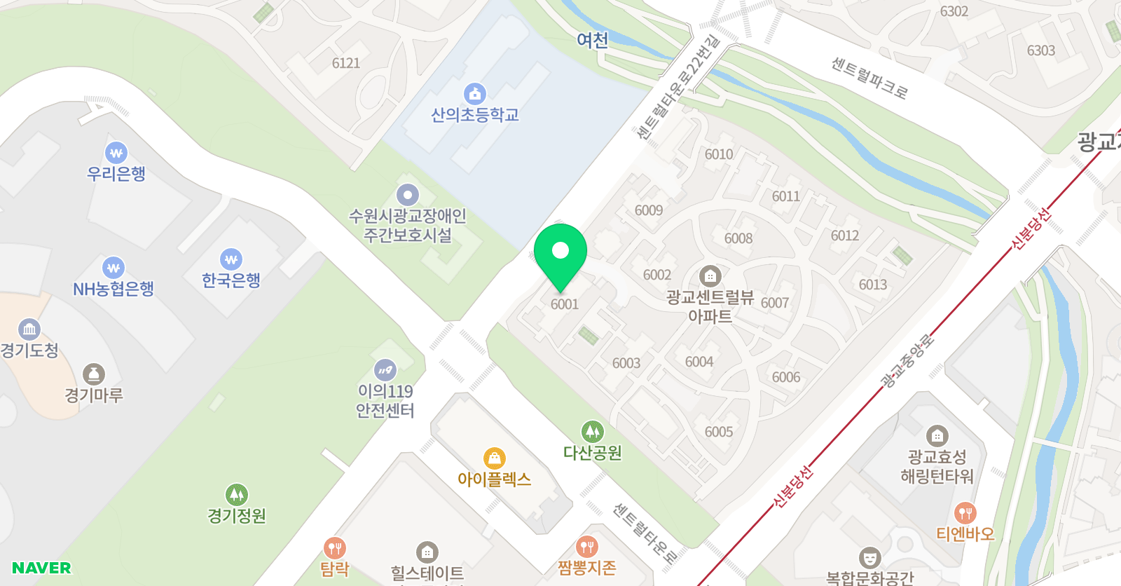 아소비 수원광교센트럴타운점 위치
