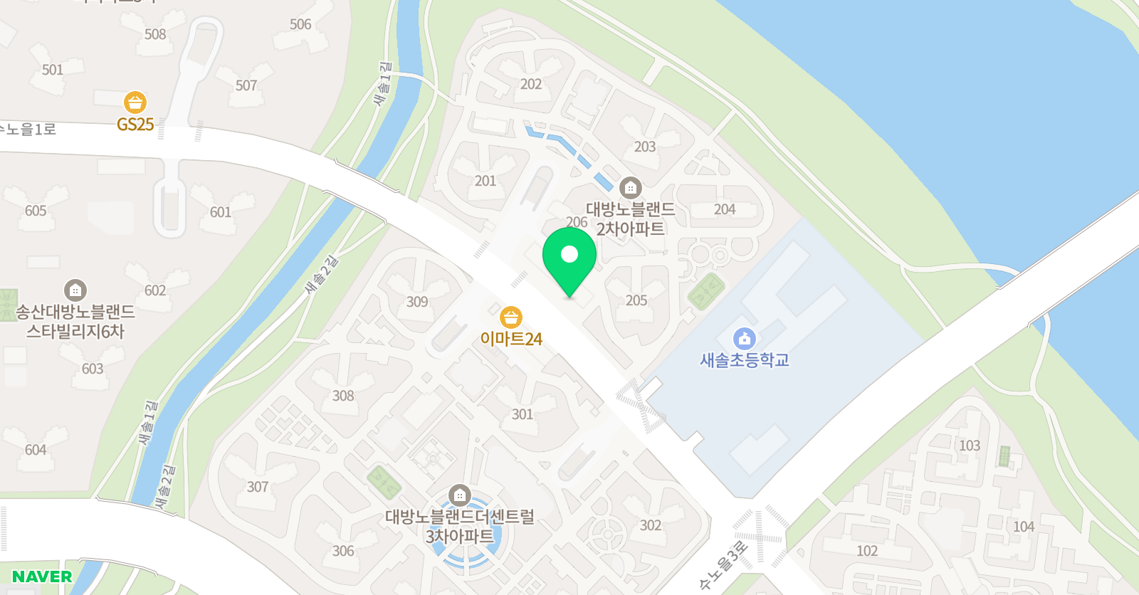 그림아트스튜디오 송산그린시티원 위치