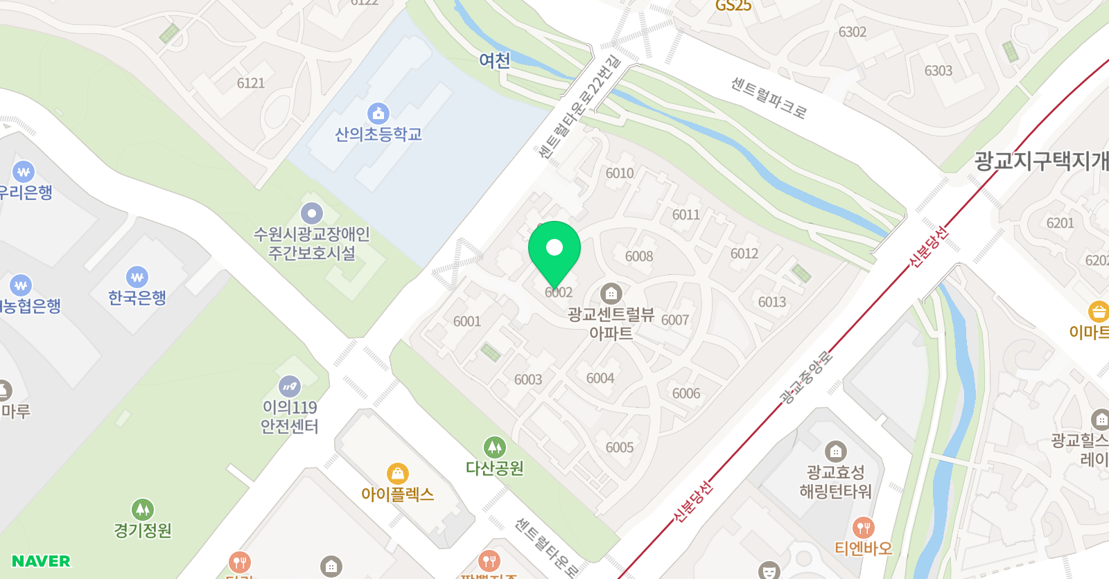 e해법 수학영어 수원광교60단지점 위치