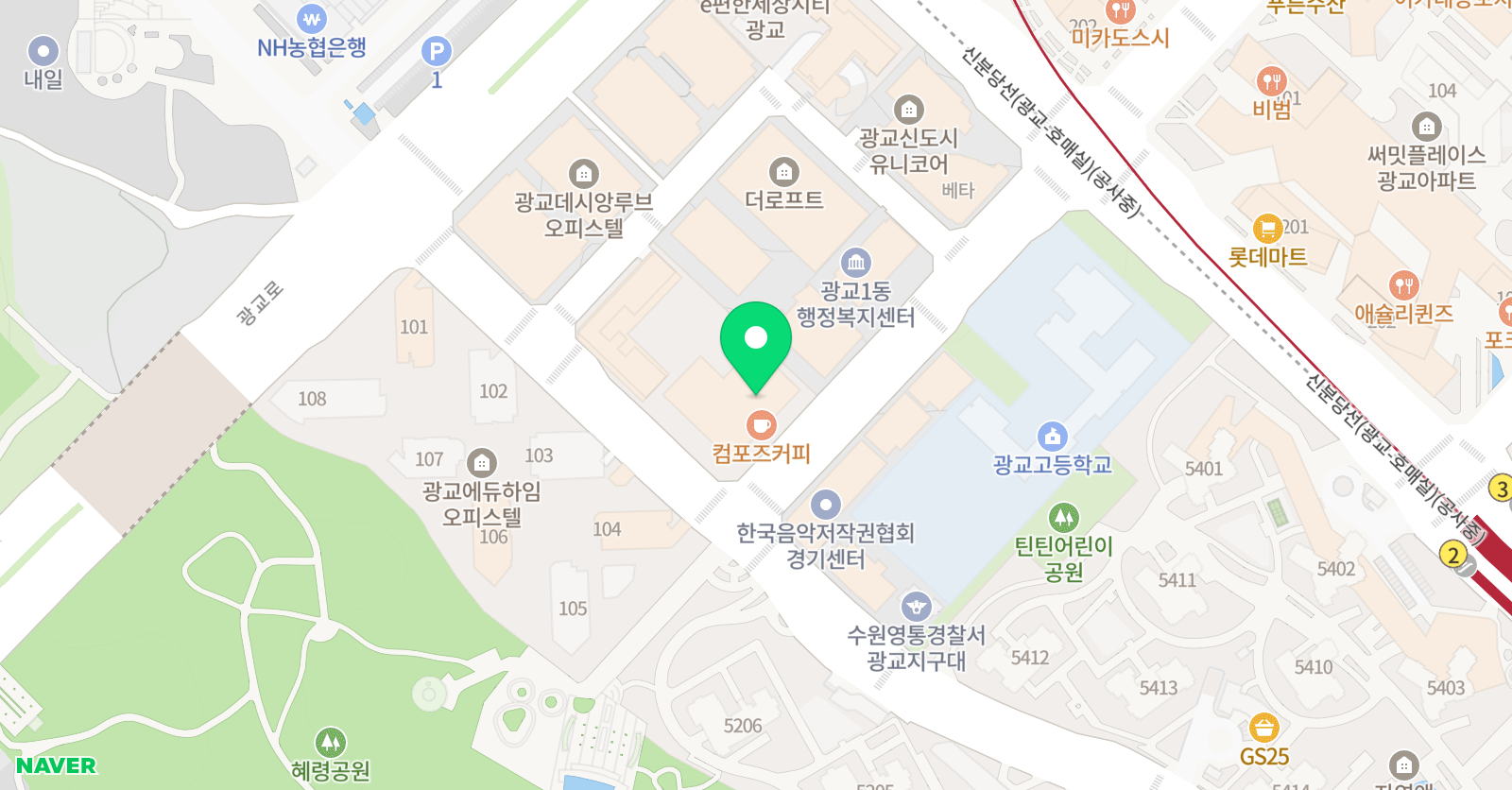 프랜시스파커 광교캠퍼스 위치