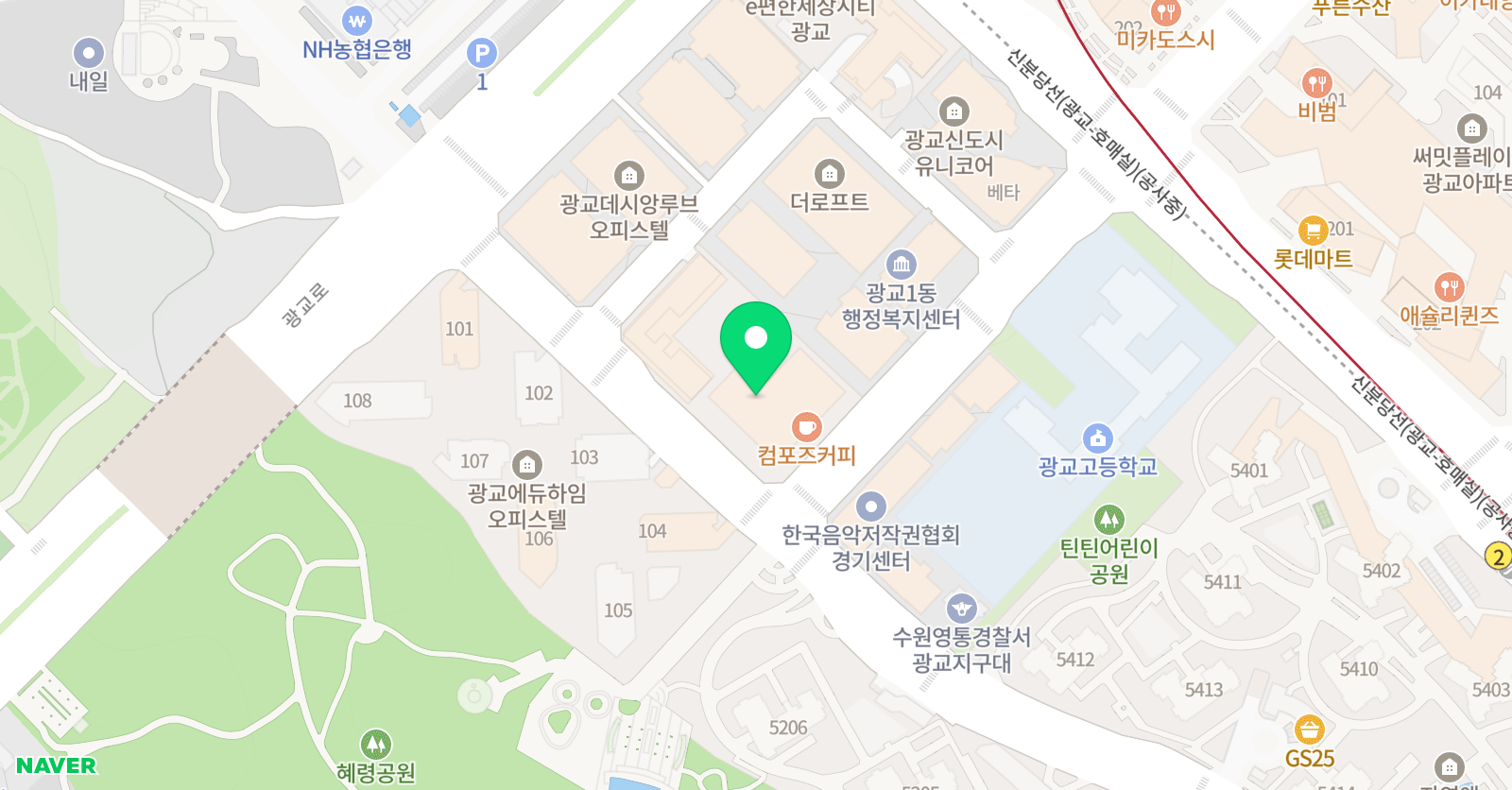 팩토사이언스 광교센터점 위치