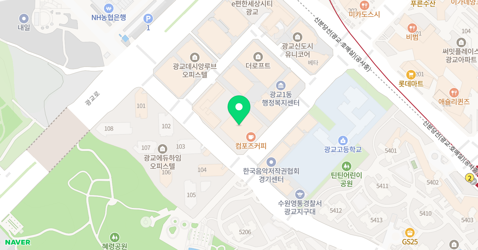 광교제이피 음악교습소 위치