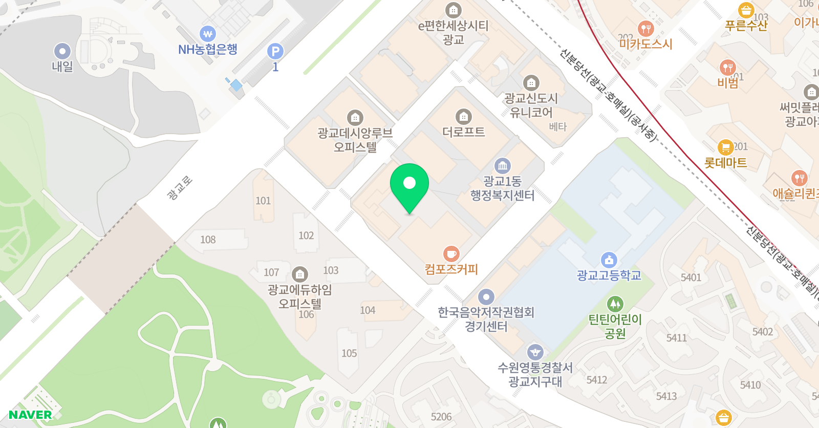숲속 미술 위치