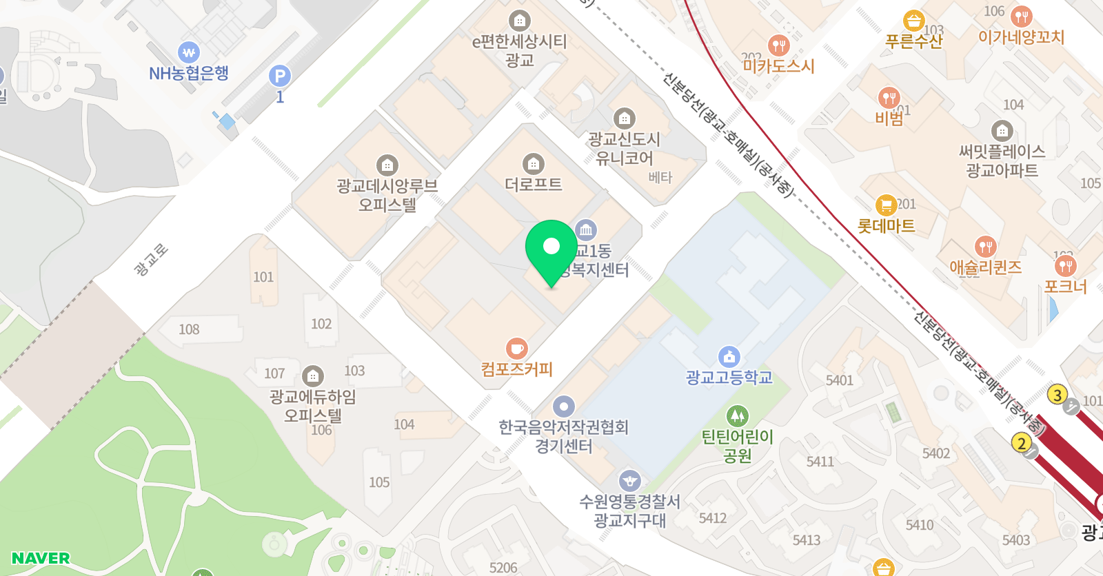 자이언트아이 미술학원 광교 위치
