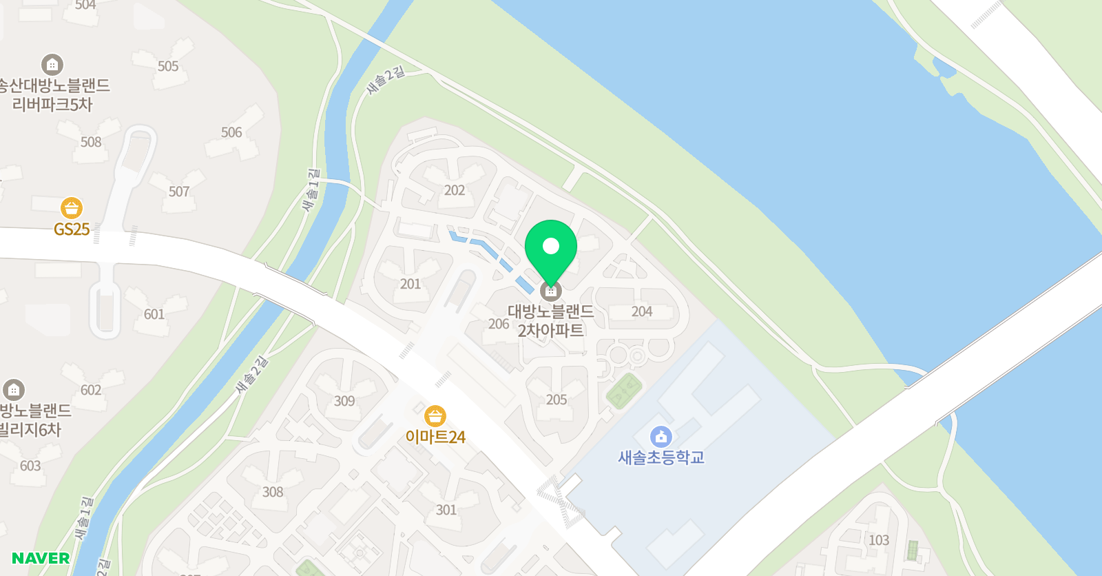 스마트 해법수학 송산대방점 위치