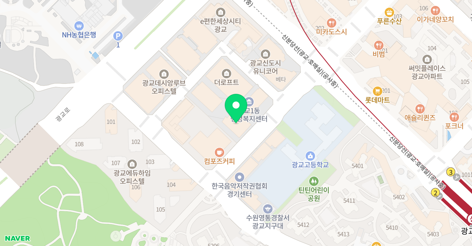Pk대치스파르타광교센터 위치