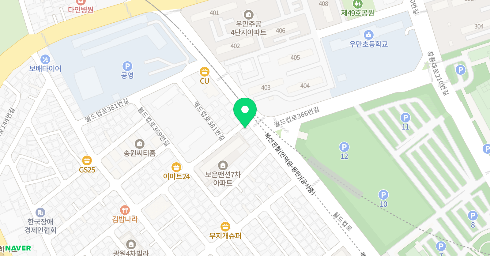 열린 학원 위치