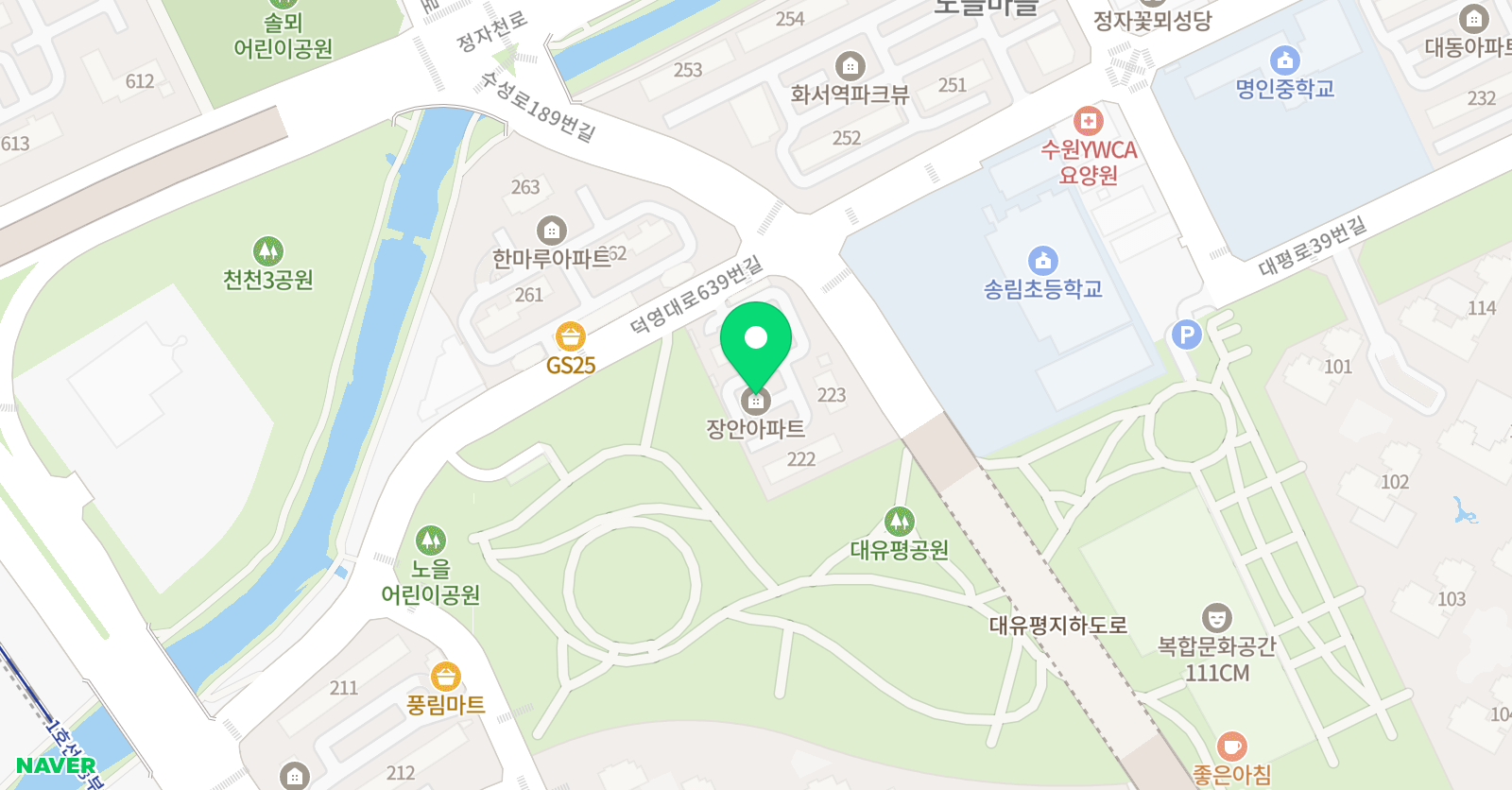 차이랑 중국어 화서정자캠퍼스 위치