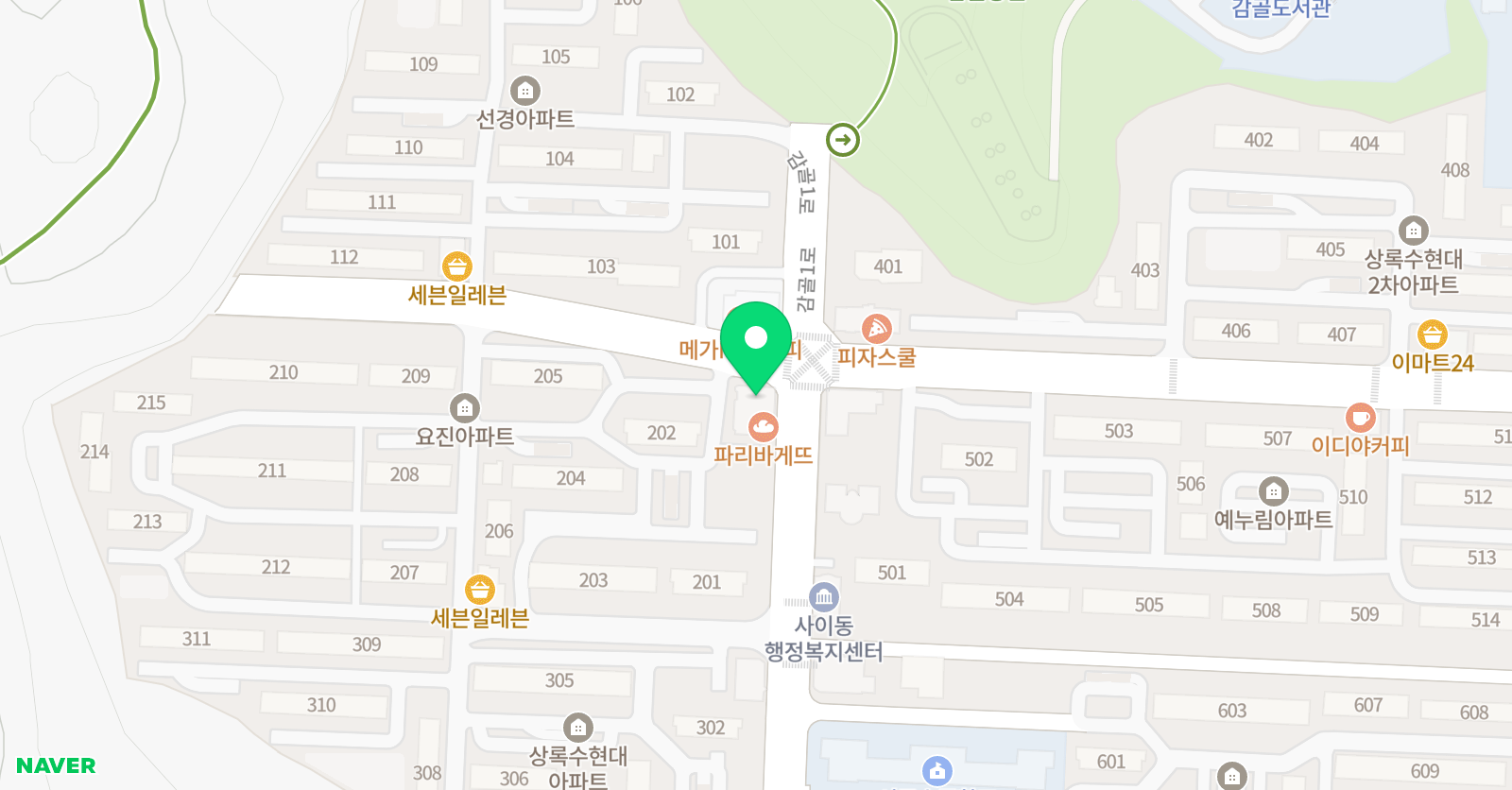 워니 영어전문학원 위치