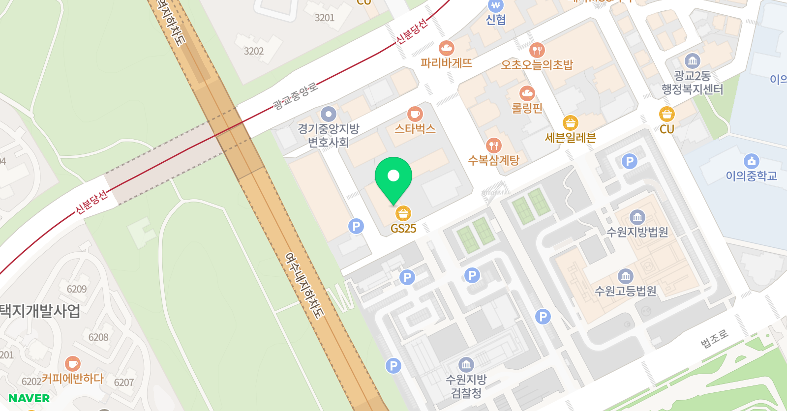 오션키즈오션서퍼 광교점 위치