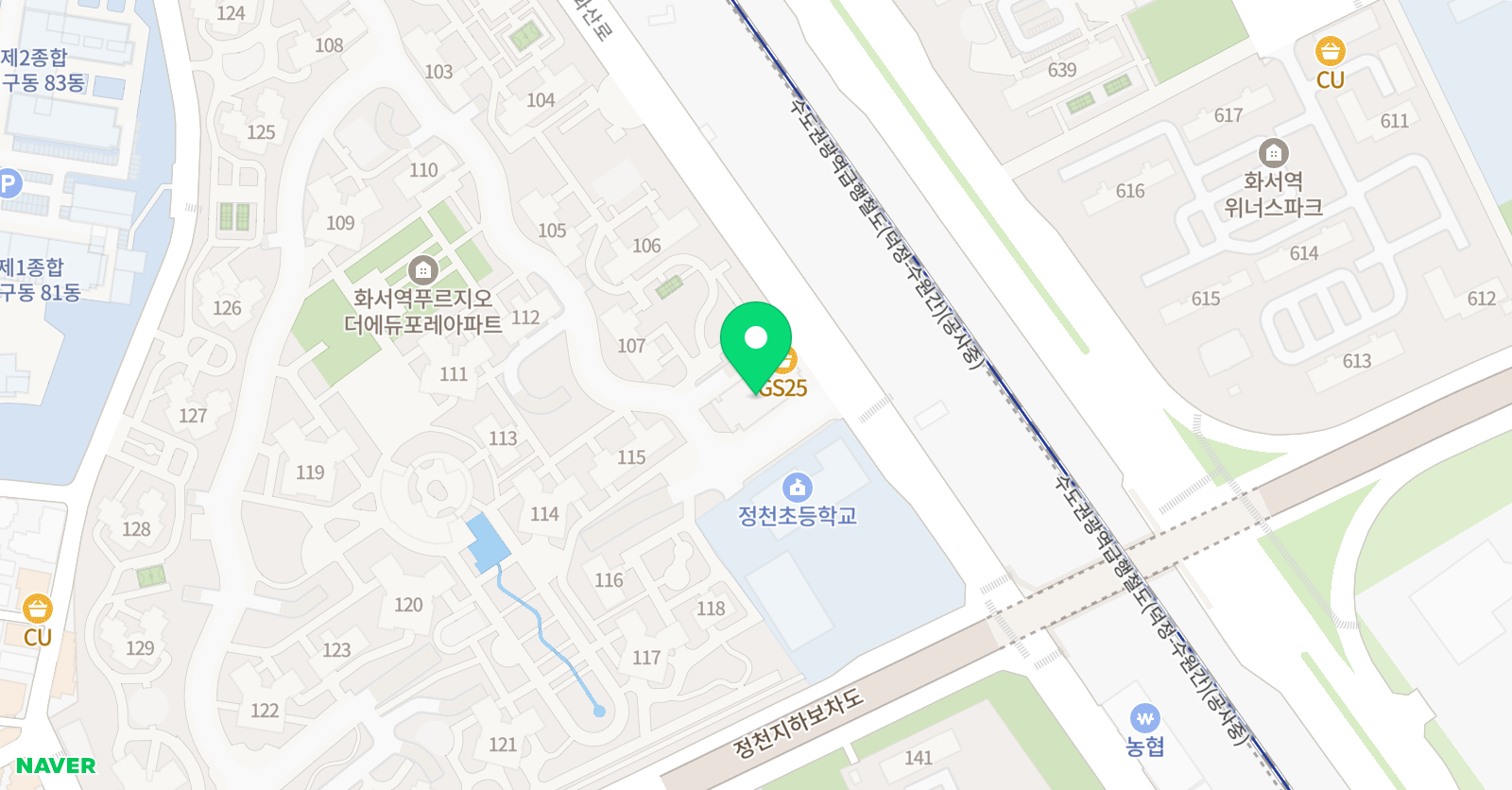 엠베스트 천천더에듀포레 학원 위치