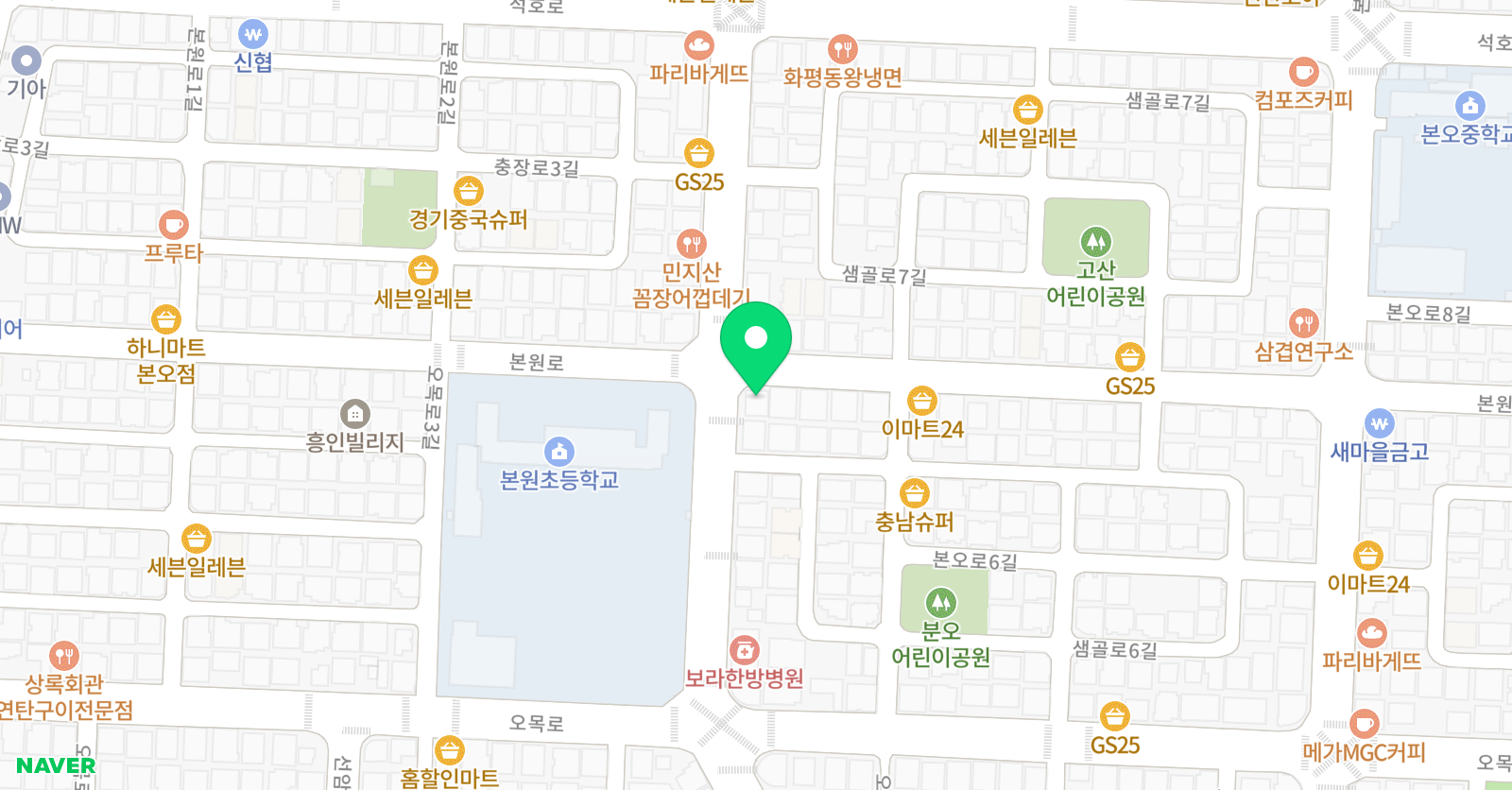 미래엔 수학본원학원 위치