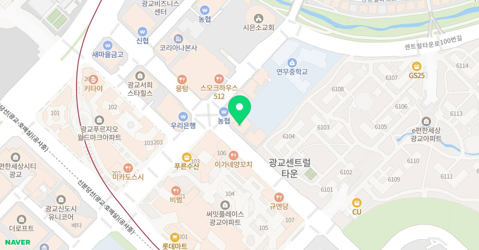 시매쓰 광교점 위치