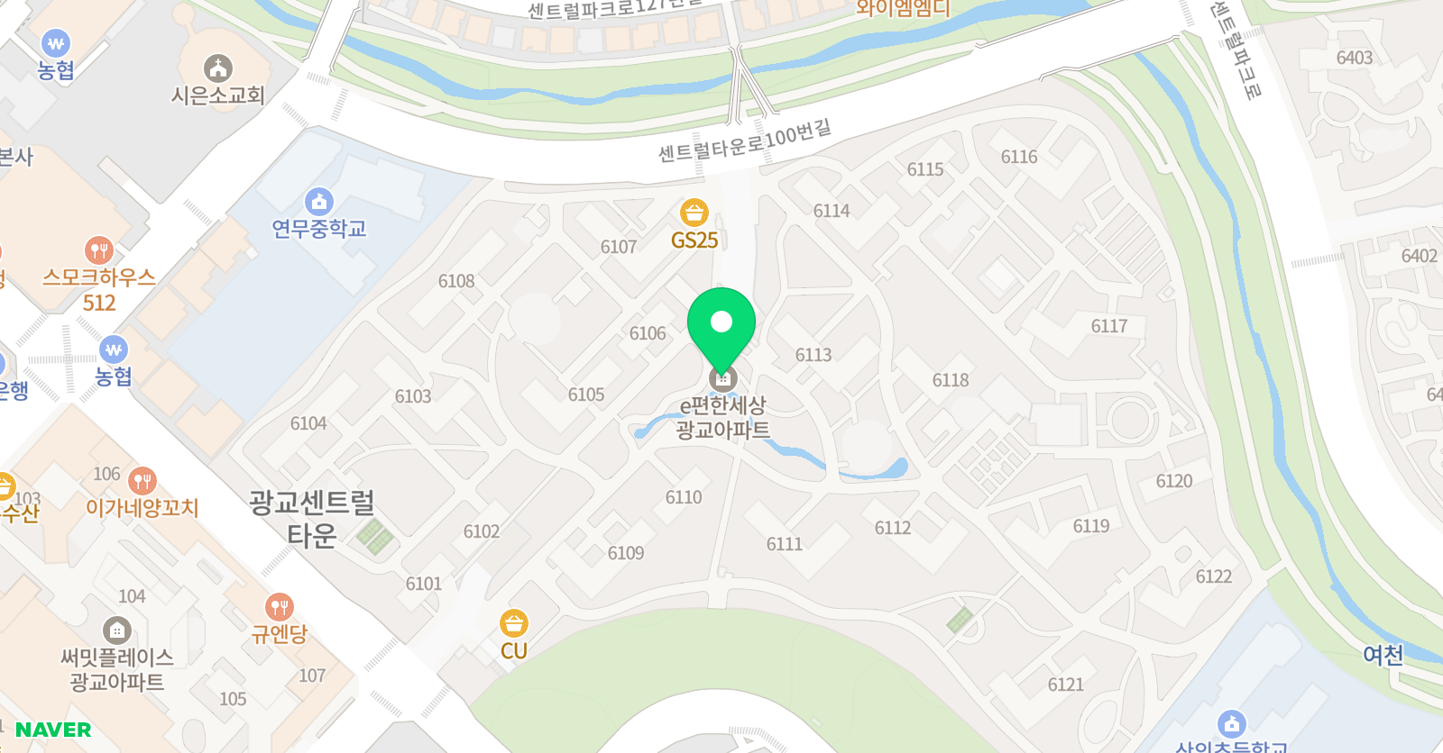 펀체스 광교 위치