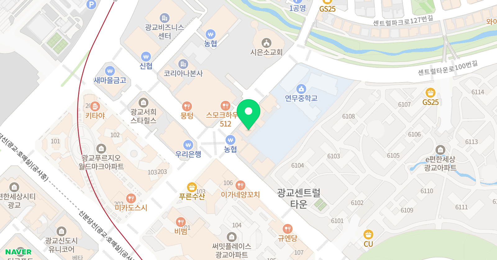 이보영의토킹클럽 어학원 광교 위치