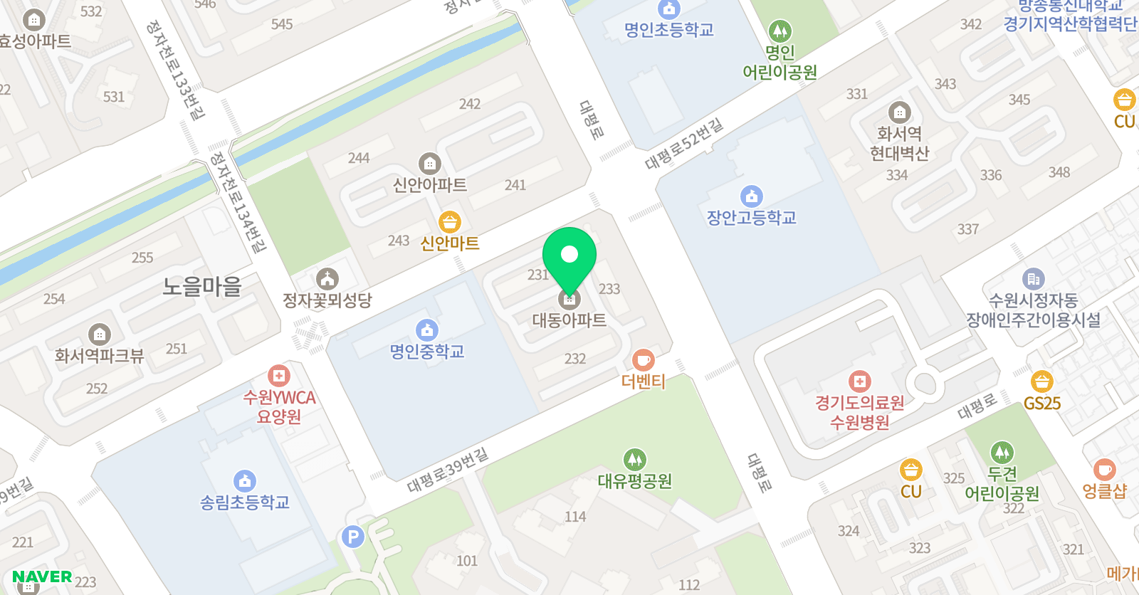 신창화영어전문학원 위치