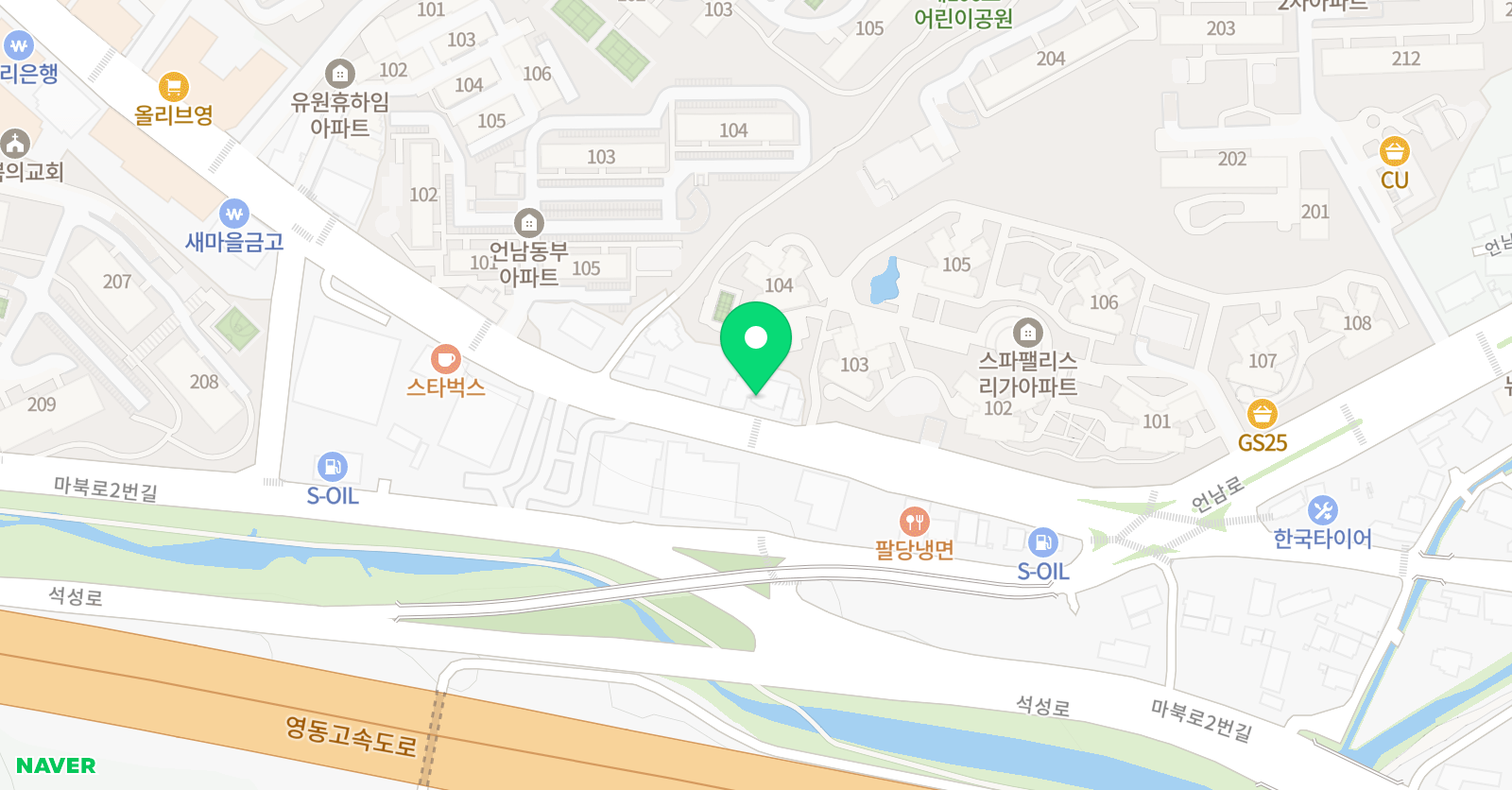 용인대TOP 태권도 위치