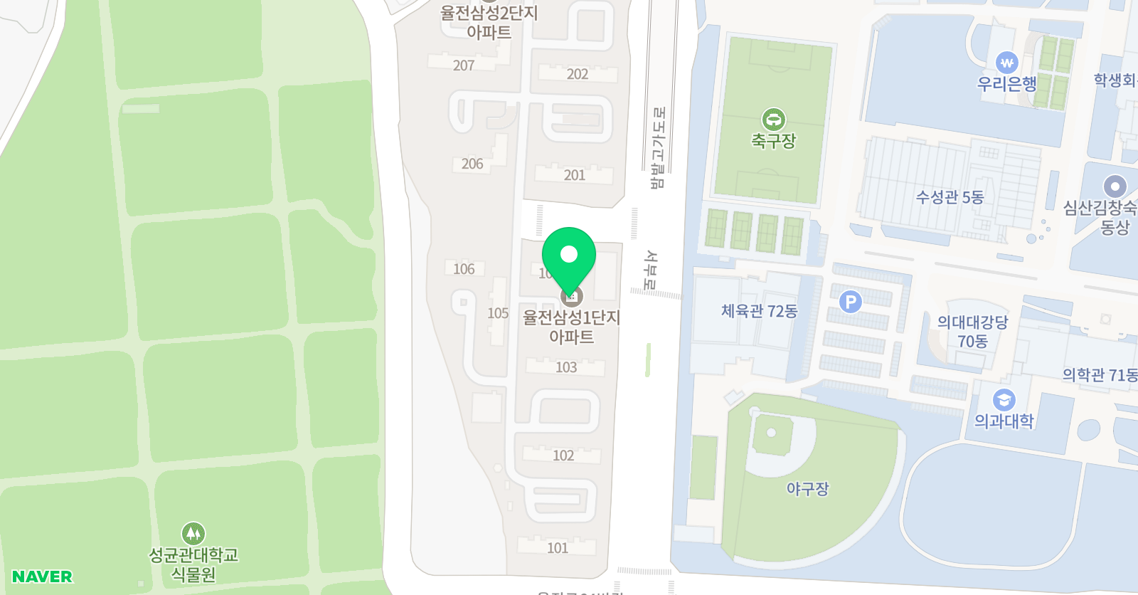 뮤엠 영어 율전삼성점 위치