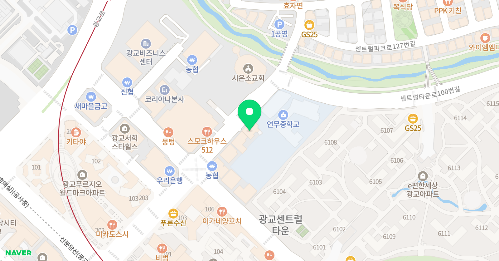 광교 수학의길 수학학원 위치