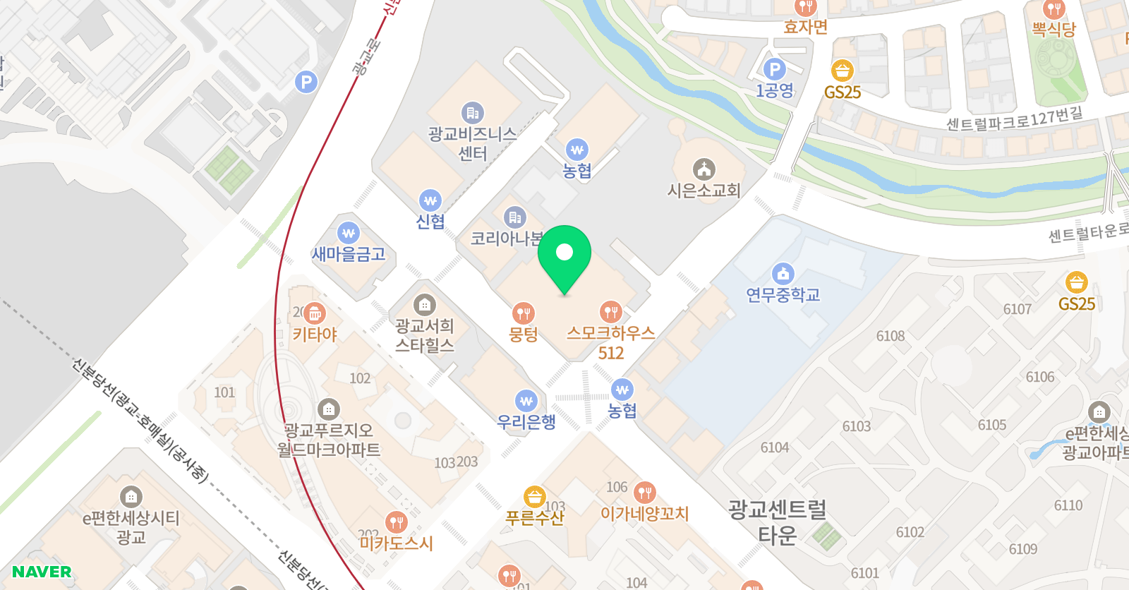 창조적소수 에이치 학원 위치