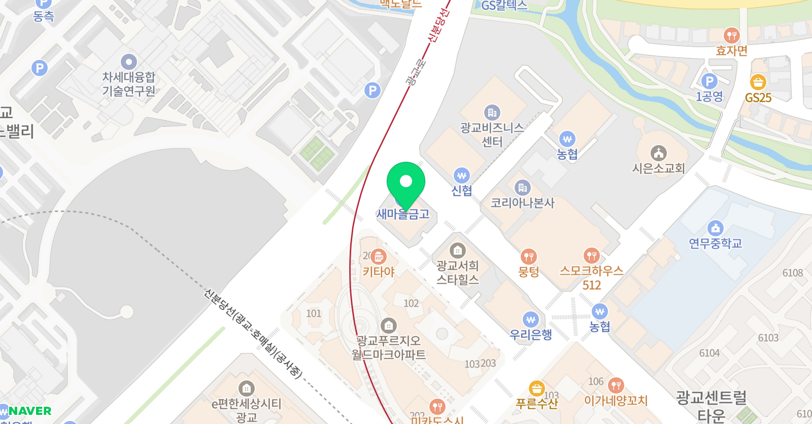 청담 어학원 광교브랜치 위치