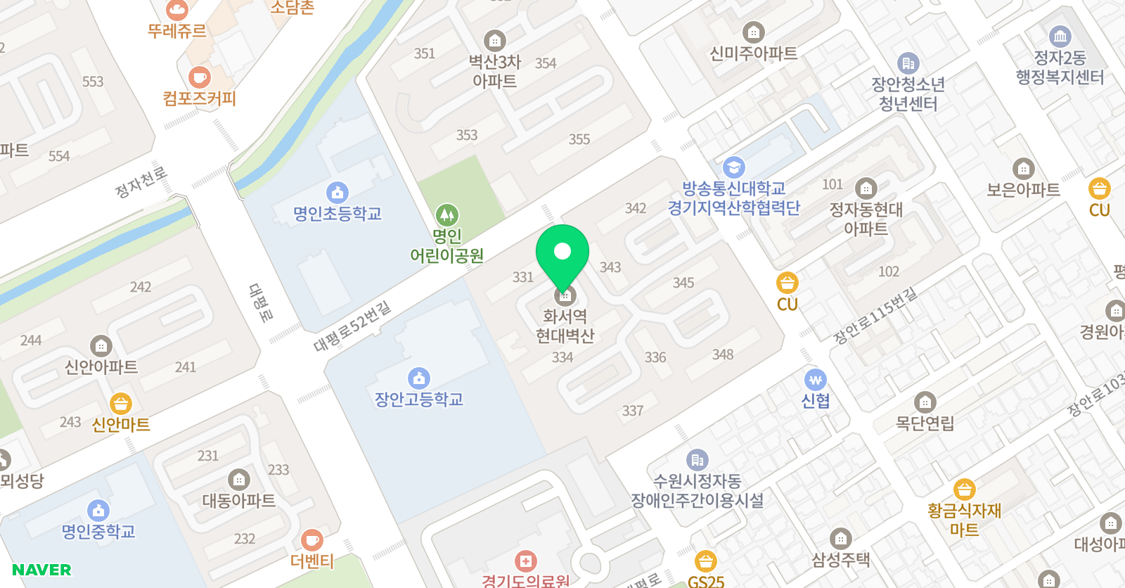 한우리 독서토론논술 정자현대벽산교실 위치