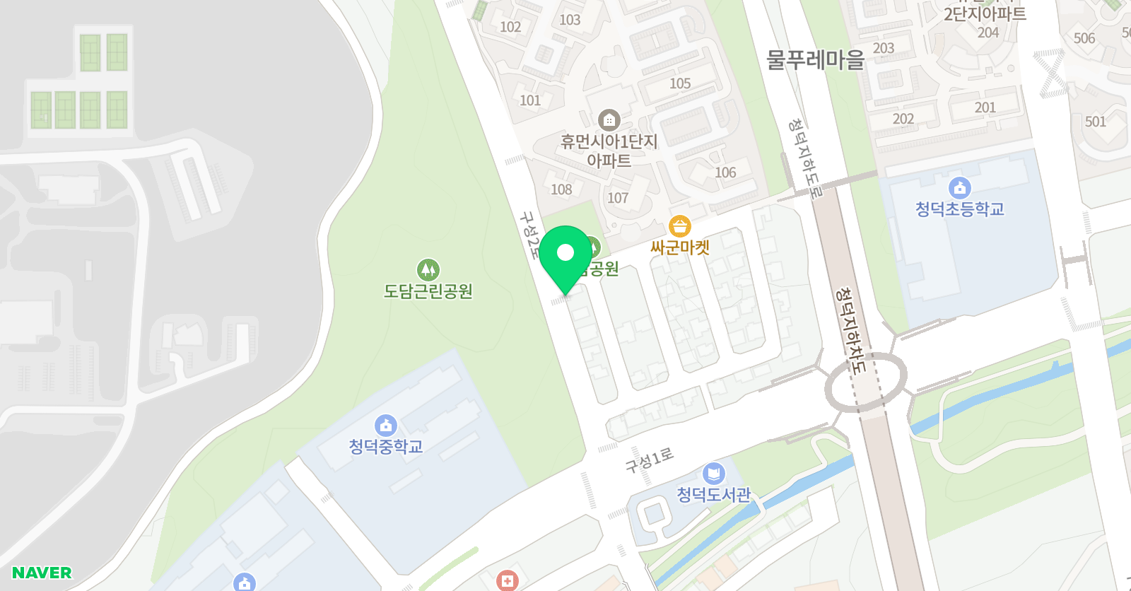 플레이팩토 청덕1CLASS 위치