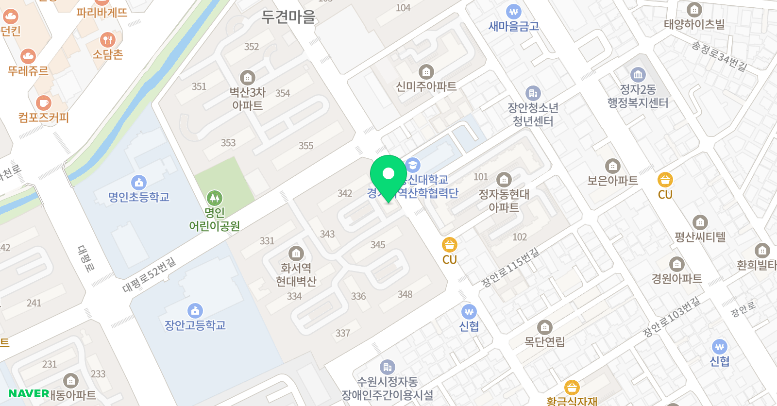 현대벽산 더오름 수학 위치