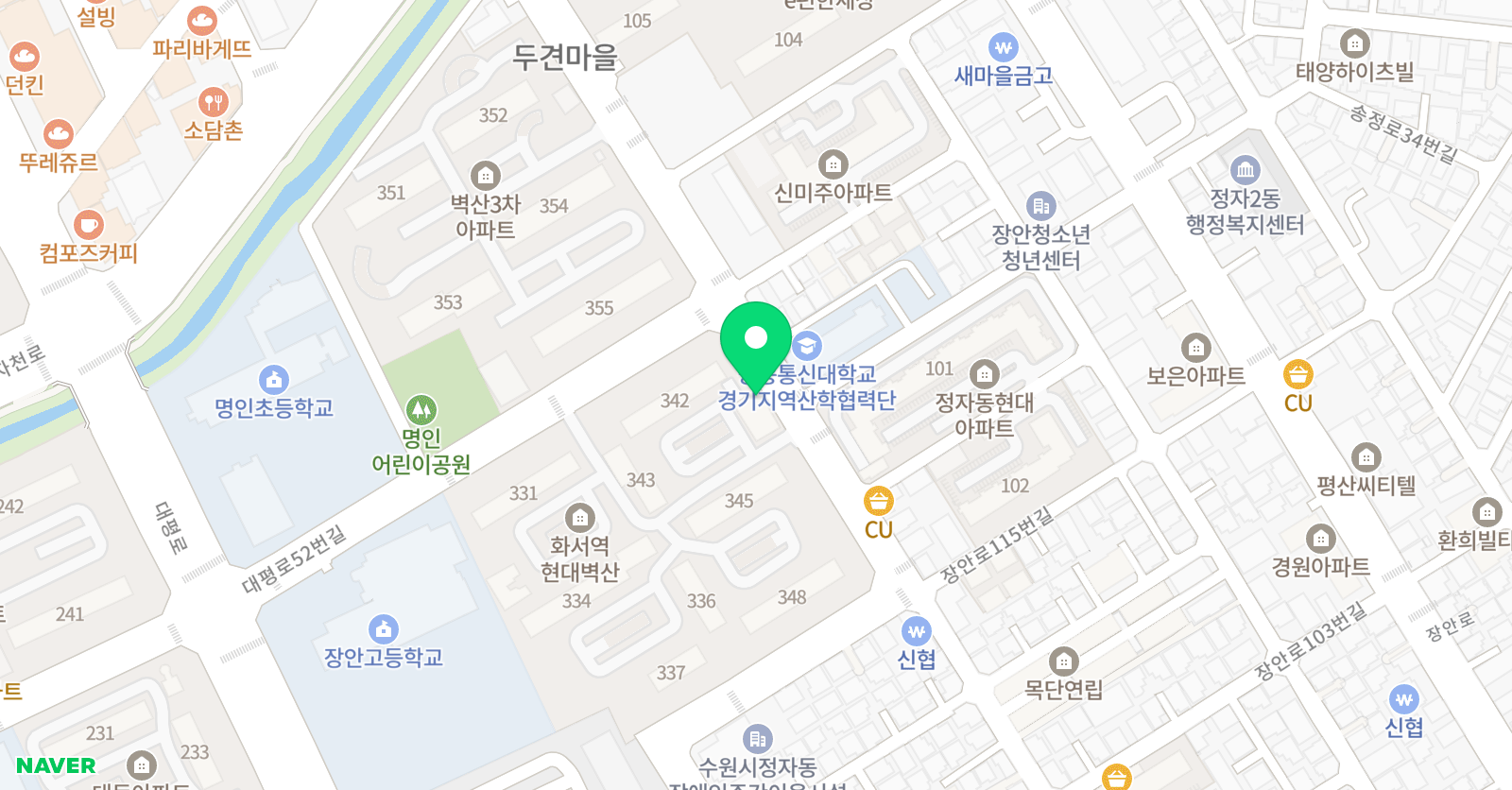 솔루니 논술교습소 두견마을 위치