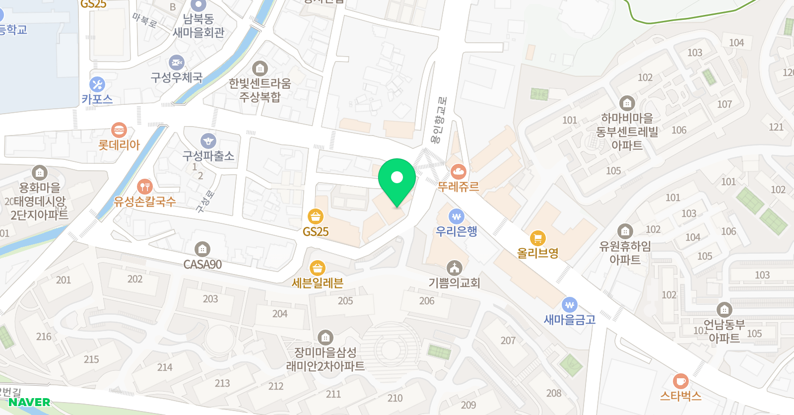 수학생각 학원 위치