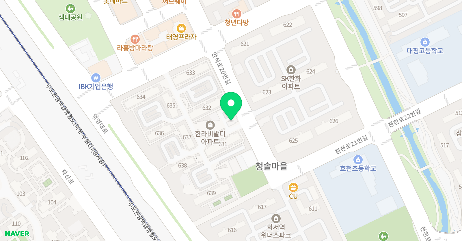 스마트해법 수학 정자한라점 위치