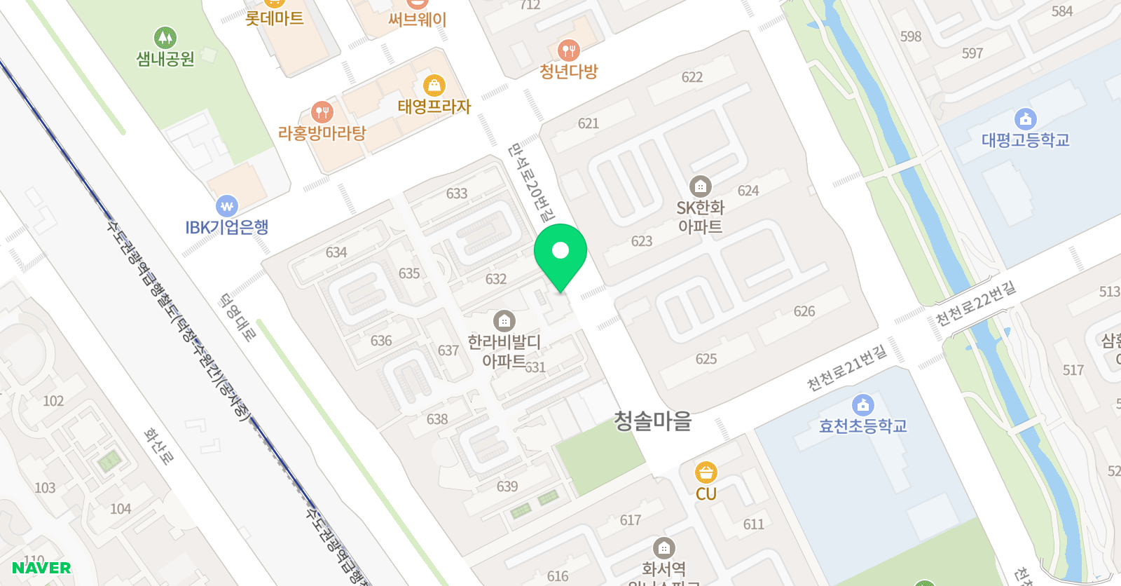 뮤엠 영어 청솔한라캠퍼스 위치
