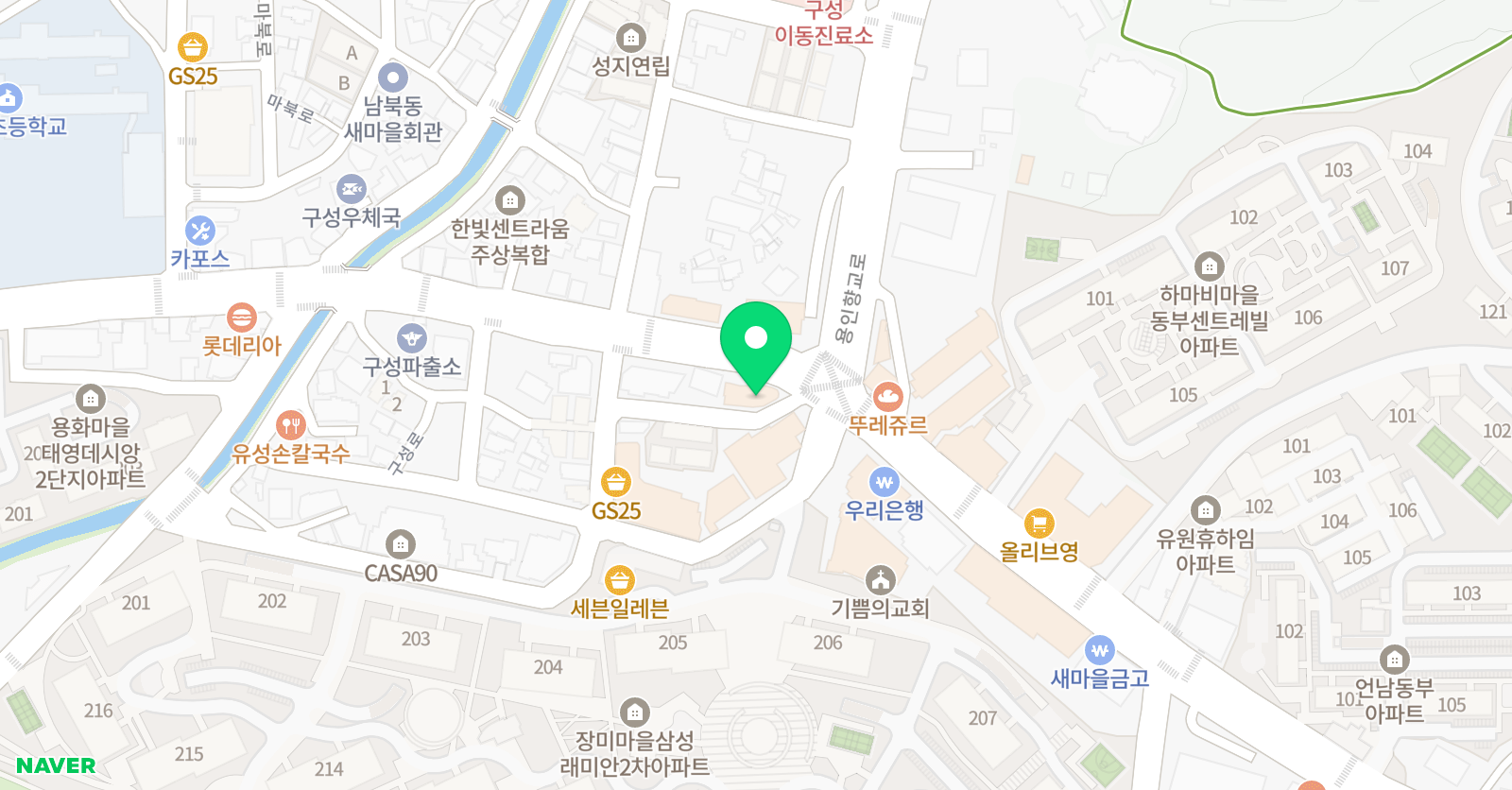 최상위 학원 위치