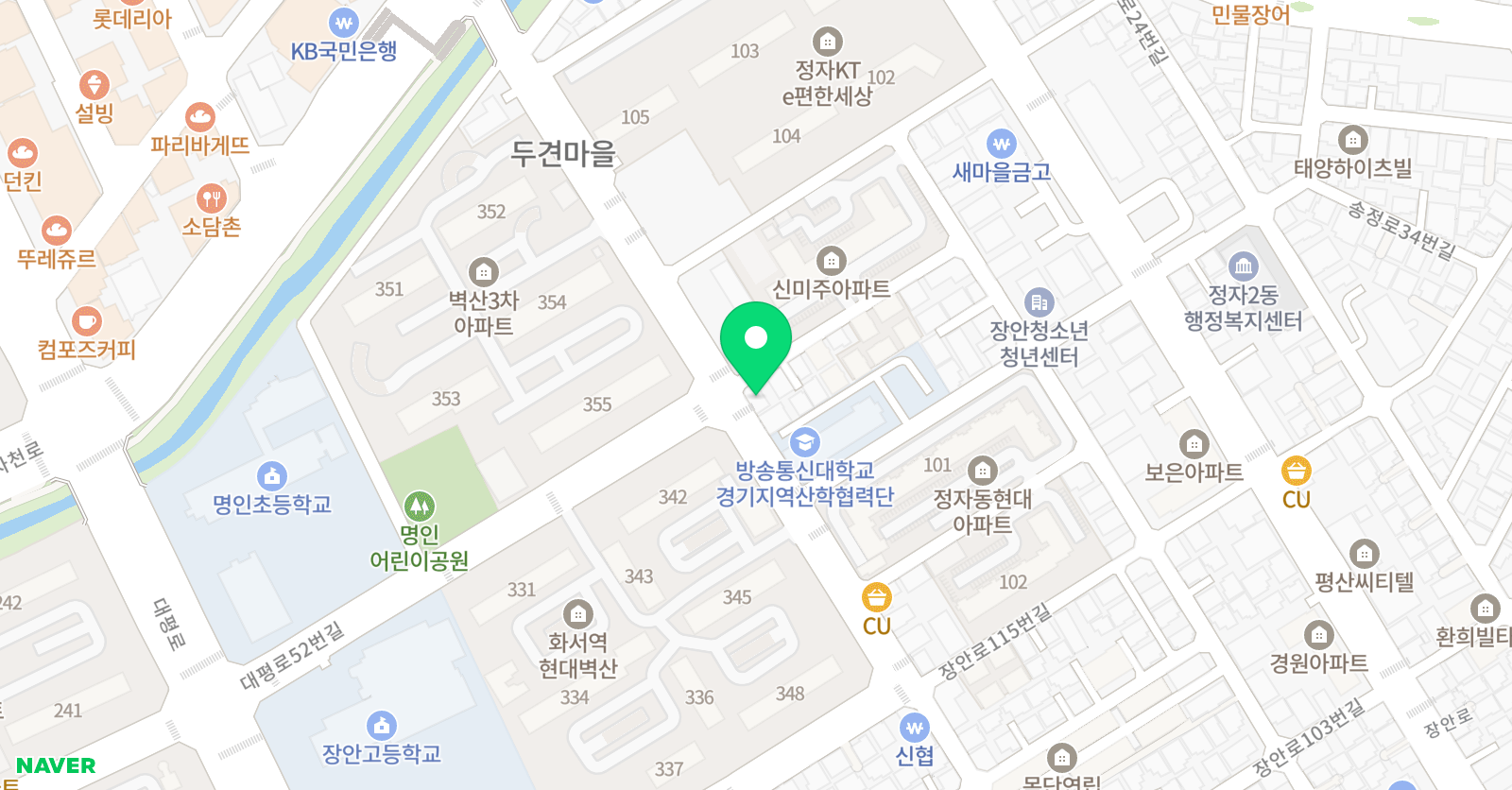 스마트 해법수학학원 송림점 위치